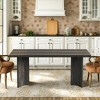 MAYEERTY 63" End Table, Farmhouse Kitchen Table with Large Tabletop for 4-6 - 2 of 4