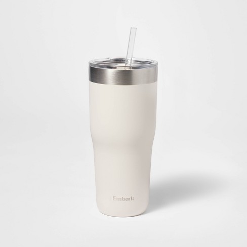 30oz Stainless Steel Straw Tumbler Cream - Embark™ : Target