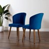 FONTOI Dining Chairs, Mid-Century Modern Dining Chairs Set of 2 with Tapered Legs for Kitchen Living Room, Blue, 20.5"*34.3"*22.4" - 3 of 4