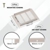 Unique Bargains Aluminum Alloy Cabinet Wardrobe Shoe Closet Rectangle Louvered Ventilation Grilles 2 Pcs - 2 of 4