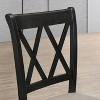 Roundhill Furniture Windvale Fabric Upholstered Dining Chair in Black, Set of 2 - 2 of 4