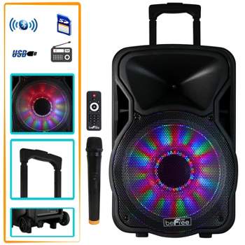 beFree Sound 12 Inch 2500 Watt Bluetooth Rechargeable Portable Party PA Speaker