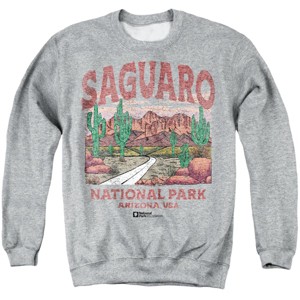Men's Saguaro National Park Cactus Landscape Crewneck Sweatshirt - 1 of 4