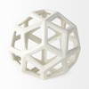 HomeRoots 7" White Ceramic Decorative Orb Tabletop Sculpture - 4 of 4