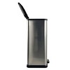 Racxily 13.2 Gallon Trash Can, Garbage cans, Plastic Rectangular Step Kitchen Trash Can, Silver - 2 of 3