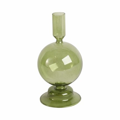 Glass Taper Candle Holder - Modern Decorative Contemporary Pillar Holder for Home, Office, Bedroom & Living Room