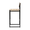 PAGED Bar Stools Set of 2 Modern Counter Stools with Back and Footrest Hand Woven Dining Chairs for Dining Room - 3 of 4