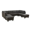 DOMETOUR Elegant Flannel 8-Piece Sofa Set - Modern Comfort for Your Living Room - 2 of 4