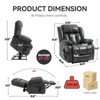 ChicFurnit Living Room Chair Arm Accent Chair Genuine Leather/Faux Leather 350LBS Dual Motor Lift Recliner Massage Heat Elderly Chair for Living Room - 3 of 4