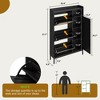 WhizMax Rattan Shoe Storage Cabinet with 3 Flip Drawers, Freestanding Organizer with Adjustable Shelves for Entryway, Narrow Shoe Rack Cabinet - 2 of 4