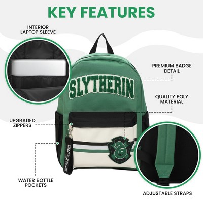 Harry Potter Slytherin Crest 16.5" Adult Green Backpack — фото 2