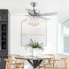 Ludomide Crystal Ceiling Fan Light Modern Luxury Chandelier Fan Chrome with Remote Control 5 Reversible Blades for Living Dining Room Bedroom 49.6" - 4 of 4