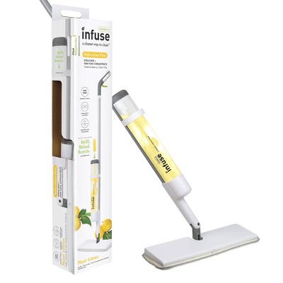 Casabella Infuse Spray Mop Kit - 1 Mop 1 Reusable Mop Pad 1 Multi-surface Floor Cleaner Concentrate - Meyer Lemon