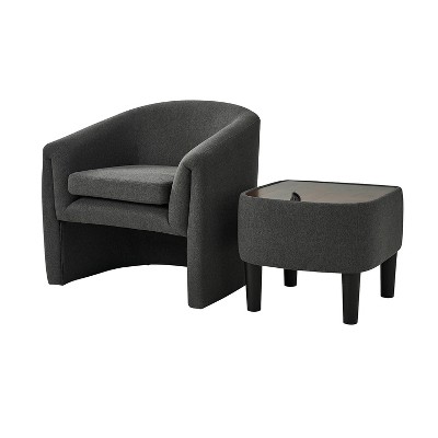Giles Morden Upholstered Armchair with Removable Legs Storage Ottaman|Artful Living Design