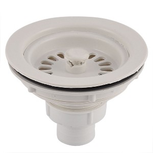 Unique Bargains Stainless Steel Plastic Rubber Kitchen Sink Strainer 110mm Dia 1 Pc - 1 of 3