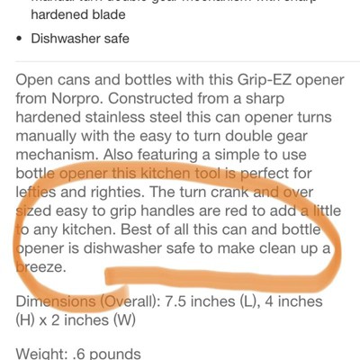 Norpro Grip-Ez Can/Bottle Opener 126