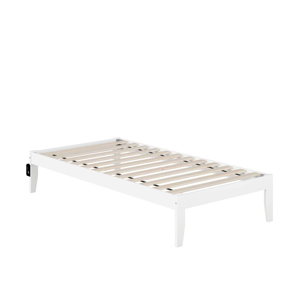 Photos - Bed Frame AFI Twin Colorado Bed with USB Turbo Charger White  