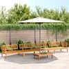 vidaXL Patio Pallet Sofa Set 5 Piece Outdoor Conversation Set Modular Design - Solid Acacia Wood, Brown Dark - for Garden, Patio, Terrace - 2 of 4
