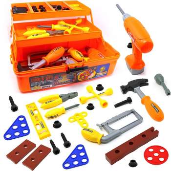 Qaba 64 PCS Tool Workshop Kids Tool Set Workbench and Construction
