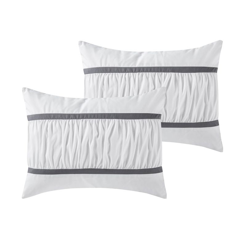 8pc Queen Trisha Comforter Set White - VCNY, 6 of 10