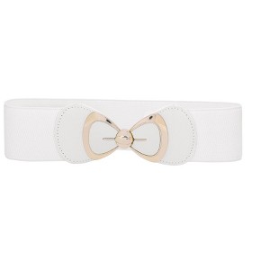 INSPIRE CHIC Women's Bow Buckle Elastic Waist Seal Belts - 1 of 4