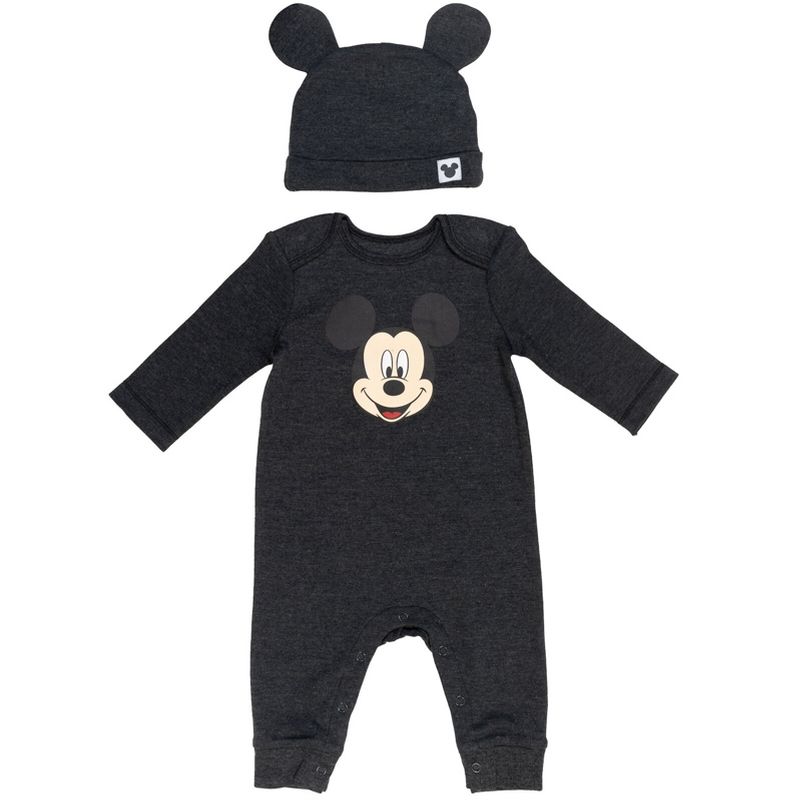 Disney Classics Winnie the Pooh Lion King Tigger Mickey Mouse Minnie Mouse Bambi Cosplay Snap Coverall and Hat Newborn to Infant, 1 of 7