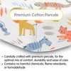 BreathableBaby Cotton Percale Fitted Sheet, For 52" x 28" Crib & Toddler Bed Mattress, Safari Animals (2-Pack) - 2 of 4