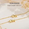 Turandoss Gold Haert Initial Necklace for Women Girls - Dainty 18K Gold Plated Letter Pendant Necklace, Cute Birthday Gifts for Women Girls, 16+2.5In - 4 of 4
