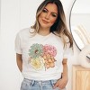 Simply Sage Market Women's Colorful Flower Bouquet Short Sleeve Graphic Tee - 2 of 3