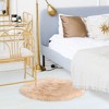 PiccoCasa Office Home Bedroom Faux Sheepskin Puffy Plush Area Soft Warm Floor Mat 1 Pc - image 2 of 4