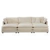 TiramisuBest Free Combination Comfy Upholstery Modular Oversized L Shaped Sectional Sofa With Reversible Ottoman, Beige Chenille - 2 of 4