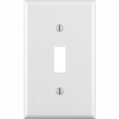 Leviton White 1 gang Thermoset Plastic Toggle Wall Plate (Pack of 20)