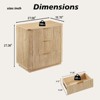 Kumasinova 3 Drawer Nightstand Set of 2,Wooden Night Stand with Curved Wave Design,Bedside Table for Living Room,Hallway,Bedroom Furniture - 2 of 4