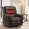 PU Leather Power Lift Recliner with Massage & Heat, Electric Chair with Thick Cushion for Living Room, Office, Bedroom (Dark Brown) - 2 of 4