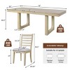 Modern 7-Piece Rubber Wood Extendable Dining Table Set with Upholstered Chairs, Expandable Kitchen Table for Dining Room-Maison Boucle - 4 of 4
