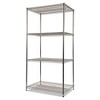 Alera NSF Certified Industrial Four-Shelf Wire Shelving Kit, 36w x 24d x 72h, Silver - 3 of 4