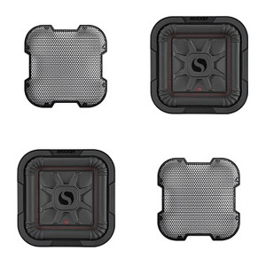 Kicker (2) 46L7T82 L7T L7-Thin 8" Subwoofer, Dual Voice Coil, 2-Ohm & 52GL78 Grill Bundle - 1 of 4