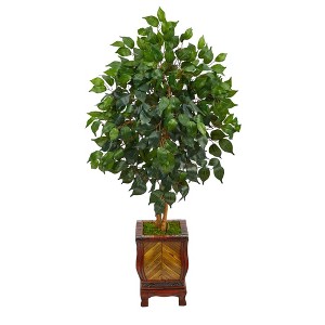 Nearly Natural 46-in Ficus Artificial Tree in Decorative Planter - 1 of 4