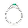 Ross-Simons 0.20 Carat Emerald Ring With .30 ct. t.w. Lab-Grown Diamonds in Platinum - 4 of 4