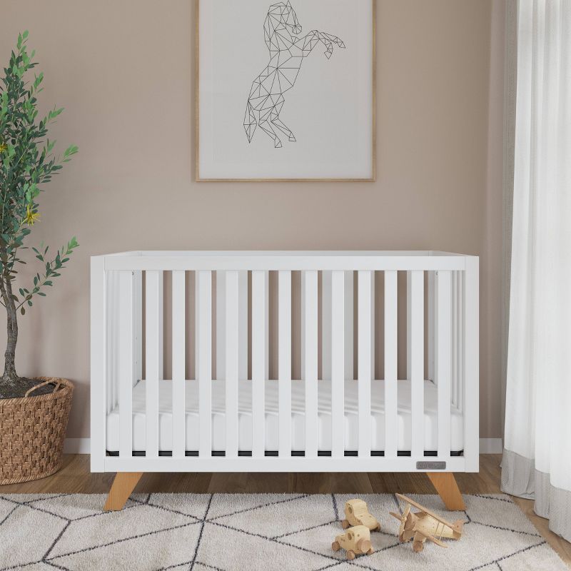 Child Craft SOHO 4-in-1 Convertible Crib - White/Natural, 3 of 10