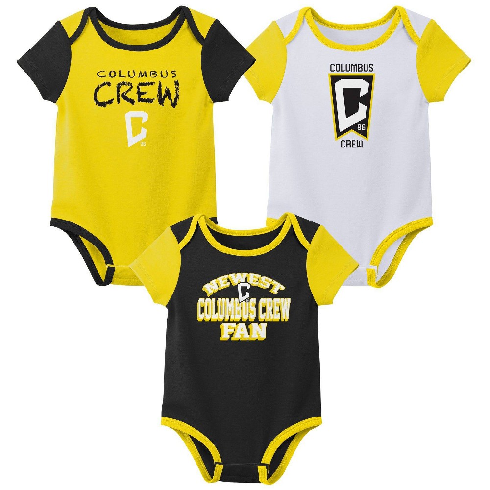 MLS Columbus Crew Infant Girls 3pk Bodysuit