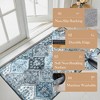 Vintage Area Rugs Washable Floral print Floor Cover, Non-Slip Oriental Accent Carpet, Foldable Low Pile Indoor Mat for Kitchen, Bedroom, Living Room - 2 of 4