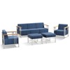 Belord Patio Furniture Set with 10" Extra Thick Cushion, 5PCS Outdoor Conversation Set with Patio Chair, Couch and Ottoman, Metal Patio Set for Porch - 4 of 4