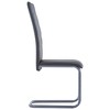 vidaXL Cantilever Dining Chairs 4 pcs Gray Faux Leather - 4 of 4