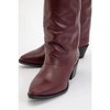 Teodora - Burgundy Leather Block Heel Boot (Women) | Forever & Always Shoes - 3 of 3