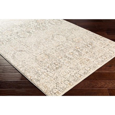 Geelbroek Ivory and Tan Hand-knotted Synthetic Area Rug