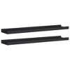 Frame Ledge Shelf Set of 2 Black MDF 23.6 in Storage - 2 of 4