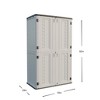 FURNIinspire Storage Sheds, Vertical Storage Shed with Flip Cover, Multiple Wall Panels and Ample Space for Outdoor Storage, White, 50"*29"*82" - 4 of 4