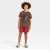Boys' Short Sleeve Dinosaur Graphic T-Shirt - Cat & Jack™ Brown - 4 of 4