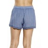Riviera Sun Womens Denim Look Casual Shorts with Elastic Waist and Drawstring - 3 of 3